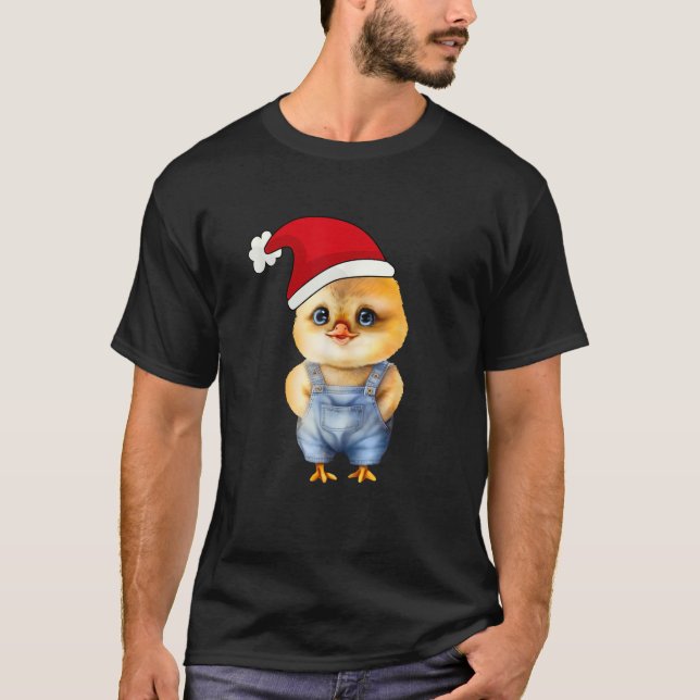 Merry Ducking Christmas Design Ducky boy and girl  T-Shirt (Front)