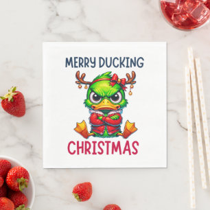 MERRY DUCKING CHRISTMAS NAPKIN