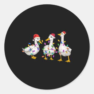 Merry Duckmas Funny Duck Christmas Duck Lover Xmas Classic Round Sticker