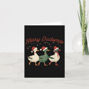 Merry Ducksmas Funny Christmas Festive Ducks In Sa Card