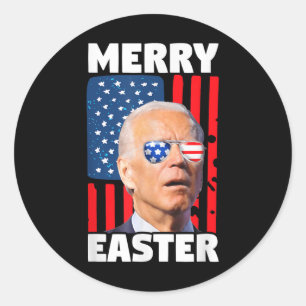 Merry Easter President 4th Of July American Classic Round Sticker