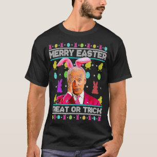 Merry Easter Trick Or Treat Cute Bunny Confused Jo T-Shirt
