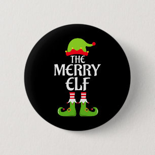 Merry Elf Matching Family Group Christmas Party Xm 6 Cm Round Badge