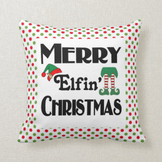 Merry Elfin' Christmas Cushion