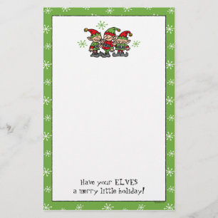 Merry Elves Custom Christmas Stationery