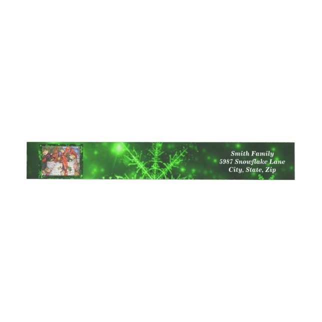 Merry Elves Wrapping Present Around Address Labels (Individual)