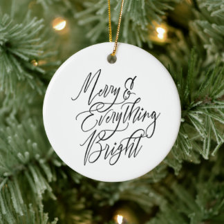 Merry & Everything Bright Round Ceramic Tree Decoration