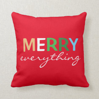 "Merry Everything" Christmas Accent Throw Pillow