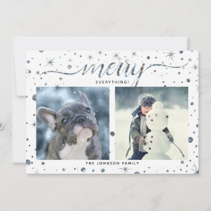 MERRY Everything Colour Matching 2-Photo Holiday Card