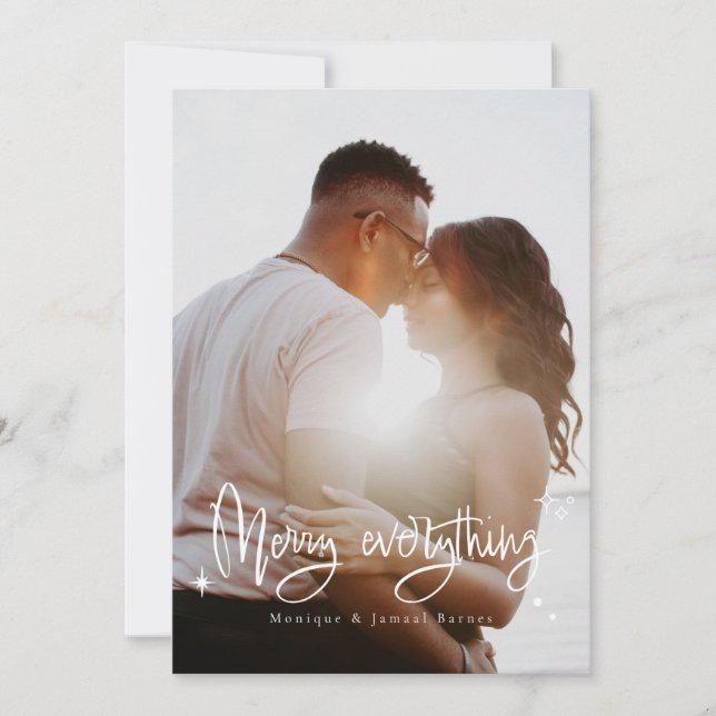 Merry Everything Family Christmas Holiday Card (Front)