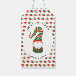 Merry everything gnome family holiday gift tags