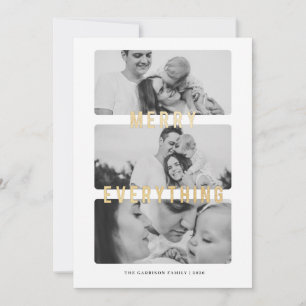 Merry Everything Gold Foil Holiday Card