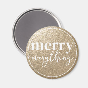 Merry Everything Golden Texture Magnet