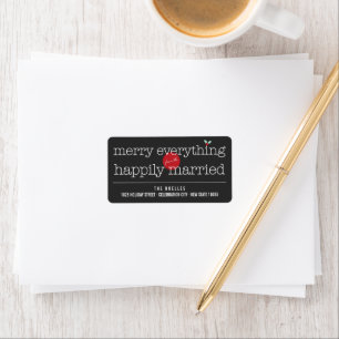 Merry Everything Happily Married Address Labels