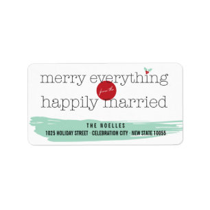 Merry Everything Happily Married Address Labels