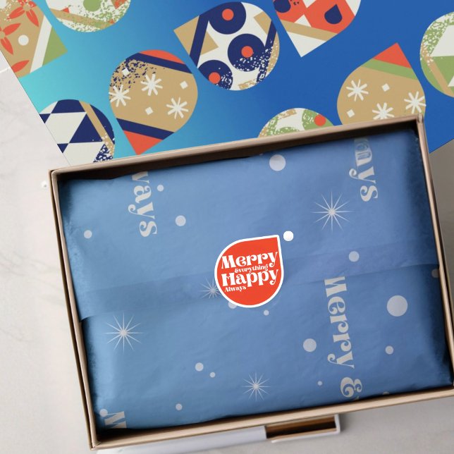 Merry Everything Happy Always Holiday Tissue Paper (This listing for tissue paper only Sticker & Wrapping Paper are sold separately in same collection.)