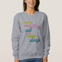 Merry Everything Happy Always Mint Pink Holiday