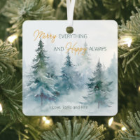 Merry Everything Happy Always Winter Trees