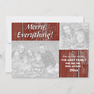 Merry Everything Holiday Greeting Rustic 2 Photos