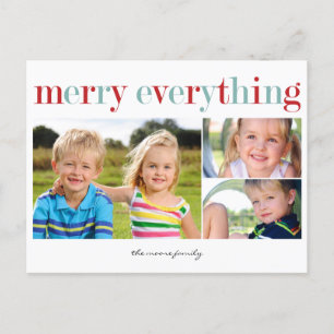 Merry Everything Holiday Photo Card Postcard