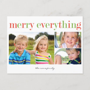 Merry Everything Holiday Photo Card Postcard