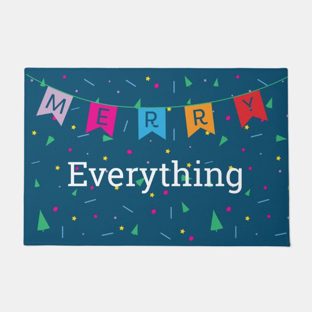 Merry Everything Home Decor for Winter Doormat (Front)
