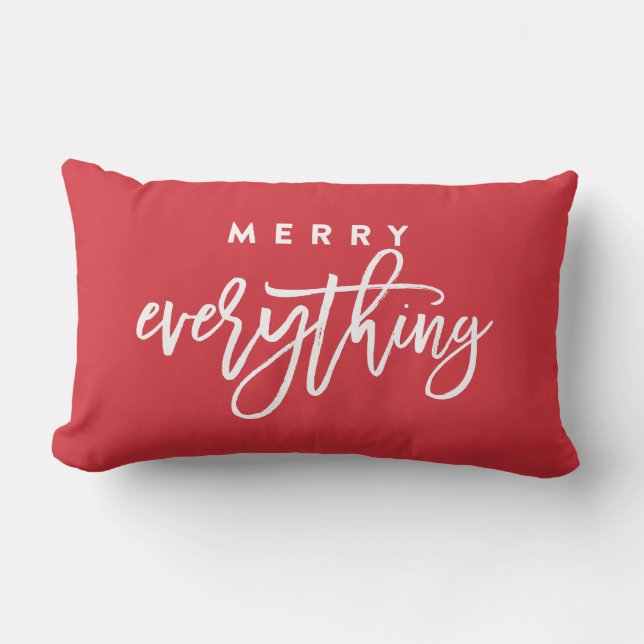Merry Everything Lumbar Pillow (Front)
