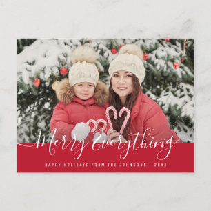 merry everything modern holidays postcard