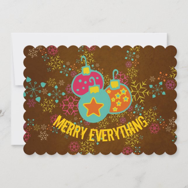 Merry Everything Ornaments Holidays Holiday Card (Front)