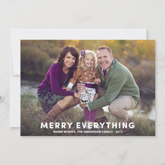 MERRY EVERYTHING OVERLAY | HOLIDAY PHOTO CARD (Front)