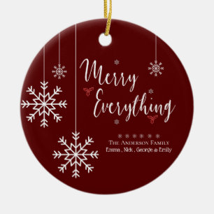 Merry Everything Personalised Christmas Ceramic Tree Decoration