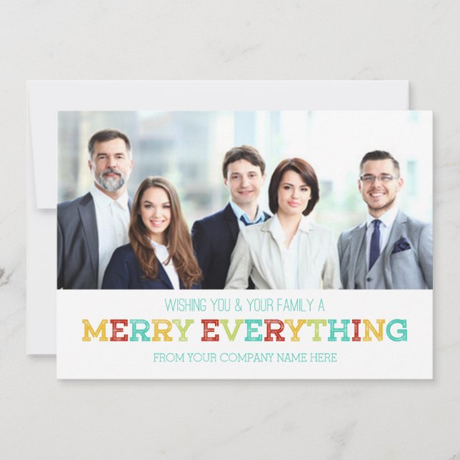 Merry Everything Photo Card Business (Front)