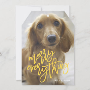 Merry Everything Photo Card Funky Script