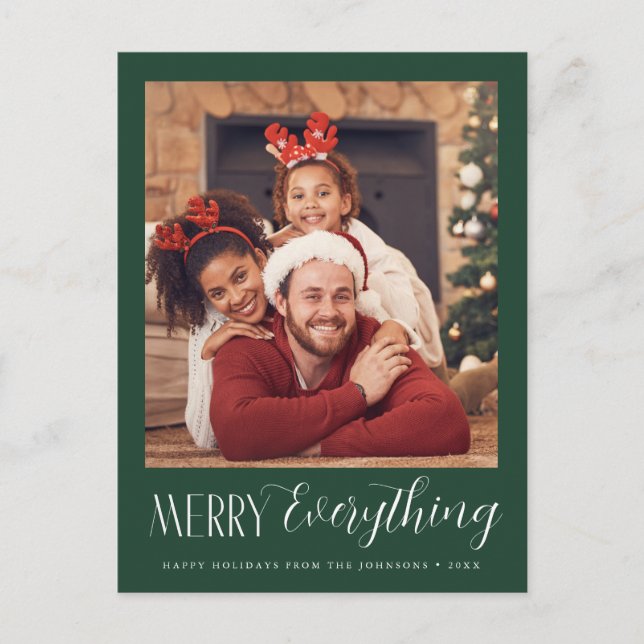 Merry everything photo christmas card (Front)