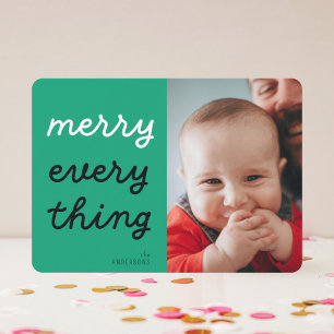 merry everything photo holiday card