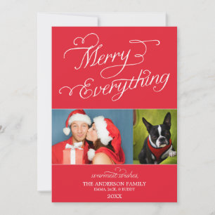 MERRY EVERYTHING SCRIPT   HOLIDAY PHOTO CARD