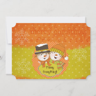 Merry Everything Snowmen Holiday Card