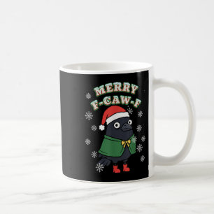 Merry F-caw-f Black Crow Fcawf Christmas Holiday F Coffee Mug