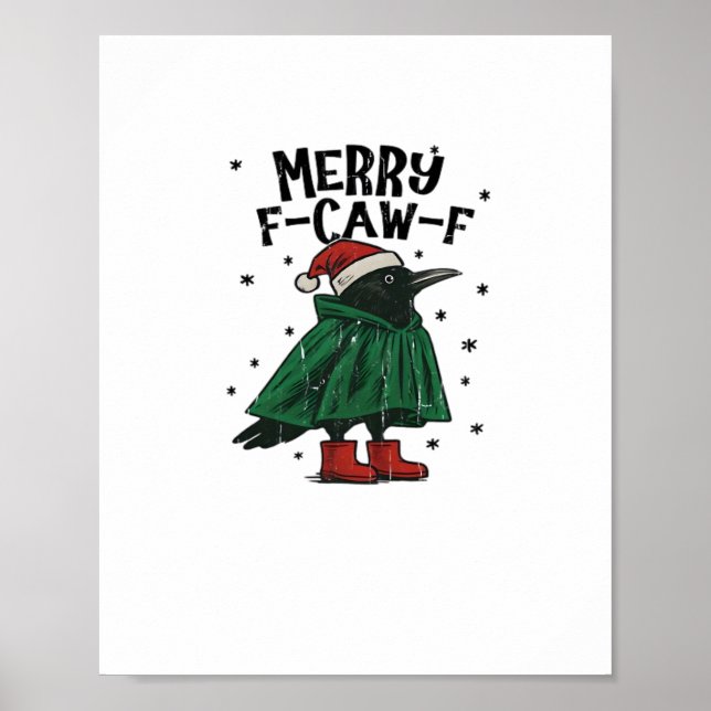 Merry F-Caw-F Essential Minimal Clean Poster (Front)