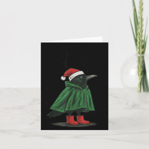 Merry F-caw-f Funny Christmas Black Crow Merry Xma Card