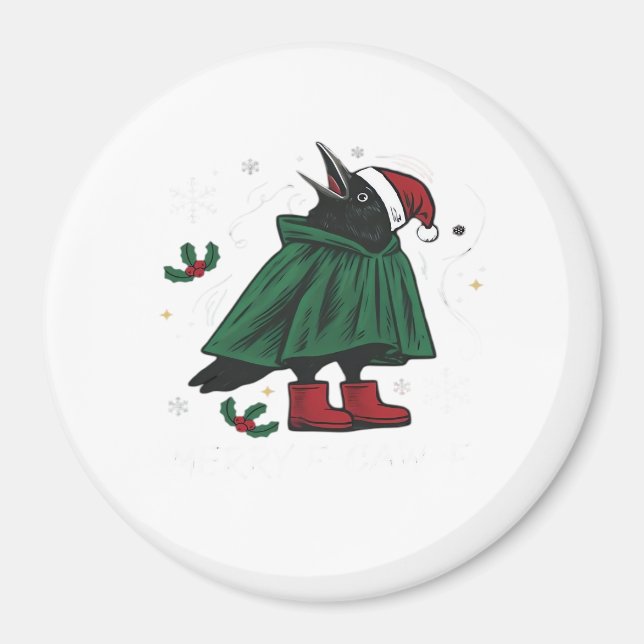 Merry F Caw F Funny Graphic Style Magnet (Front)