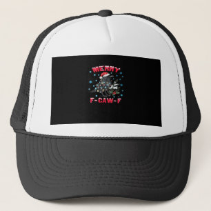 Merry F-Caw-F Funny & Vintage Design Trucker Hat
