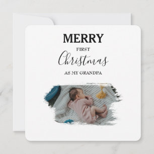 Merry First Christmas As My Grandpa 2 Baby Photos