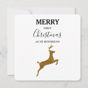 Merry First Christmas Boyfriend Xmas Card