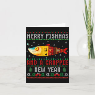 Merry Fishmas And A Crape New Year Ugly Fisherman Card