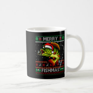 Merry Fishmas B Fish Fishing Christmas Ugly Xmas Coffee Mug