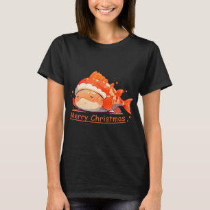 Merry Fishmas Christmas anime fish T-Shirt