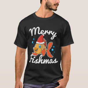 Merry Fishmas Christmas Bass Fishing Xmas Fishing T-Shirt