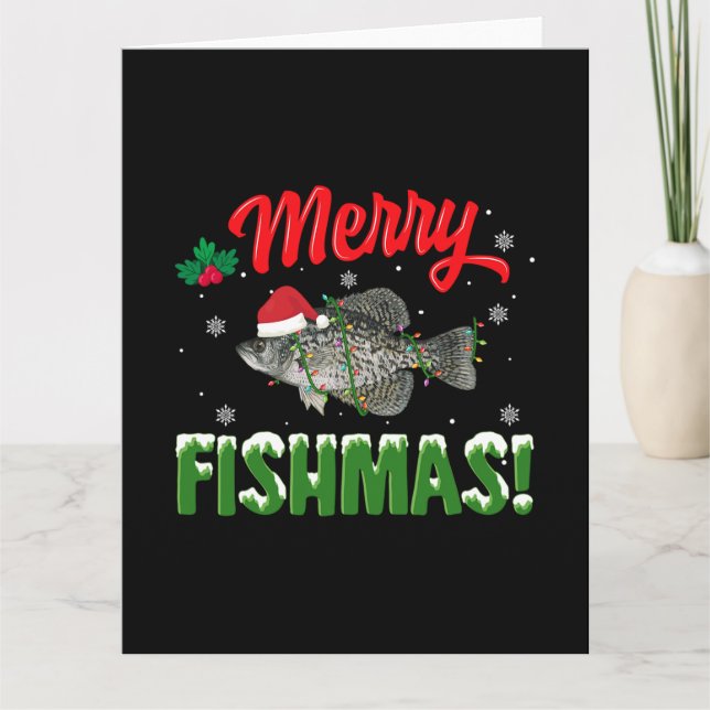 Merry Fishmas Christmas Fish lover Card (Front)