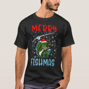 Merry Fishmas Christmas Fishing Holiday T-Shirt